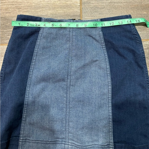 ⭐️EUC⭐️Free People Modern Femme Color Block Denim Mini Skirt! Size 6 - Picture 6 of 9